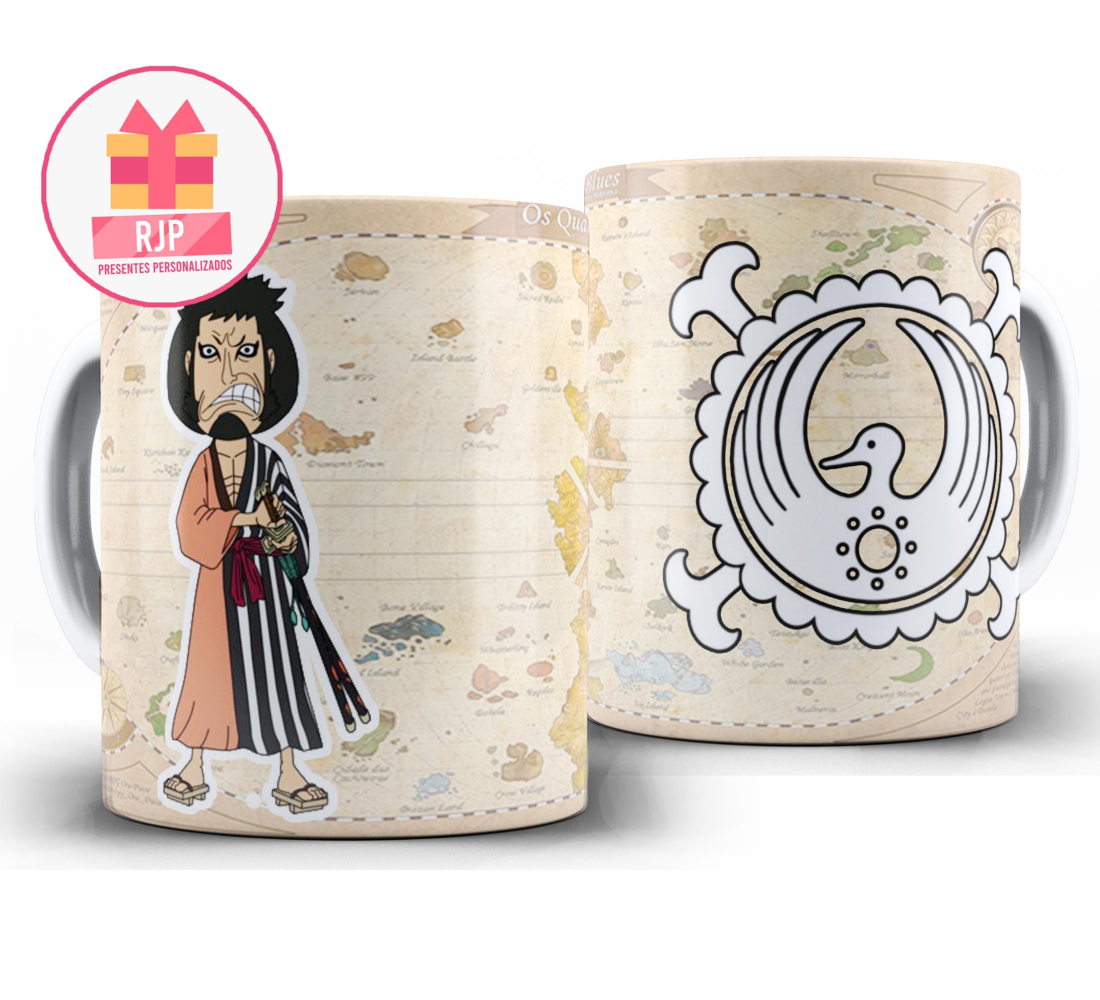 Caneca Anime - One Piece - Bainhas Vermelhas - Kin'emon